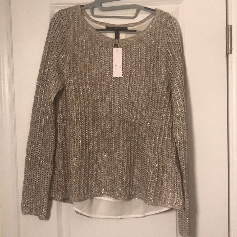 Champaign Gold and Silver Open Back Sweater